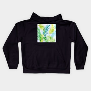 Green ferns in ink Kids Hoodie